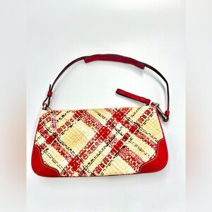 Coach Faylyn Tweed Plaid Shoulder Bag EUC